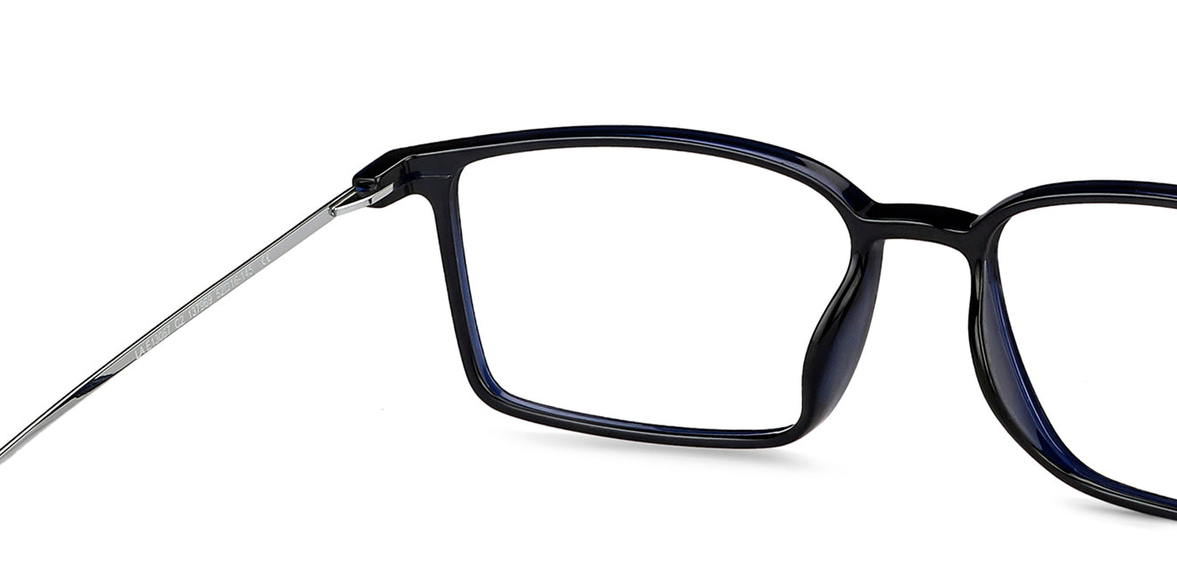 Blue Rectangle Full Rim Unisex Eyeglasses by Lenskart Air LA-137969