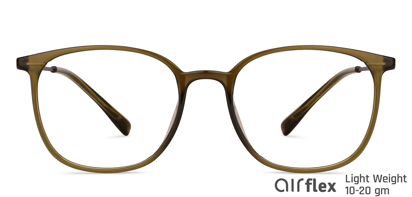 Green Round Full Rim Medium Unisex Eyeglasses by Lenskart Air-137972
