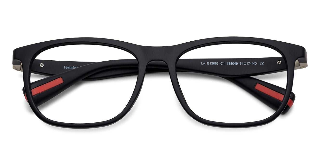Black Rectangle Full Rim Unisex Eyeglasses by Lenskart Air Computer Glasses-146748