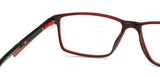 Red Rectangle Full Rim Unisex Eyeglasses by Lenskart Air Computer Glasses-144226