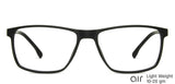 Black Rectangle Full Rim Unisex Eyeglasses by Lenskart Air Computer Glasses-144294