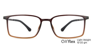 Brown Rectangle Full Rim Unisex Eyeglasses by Lenskart Air Computer Glasses-147870