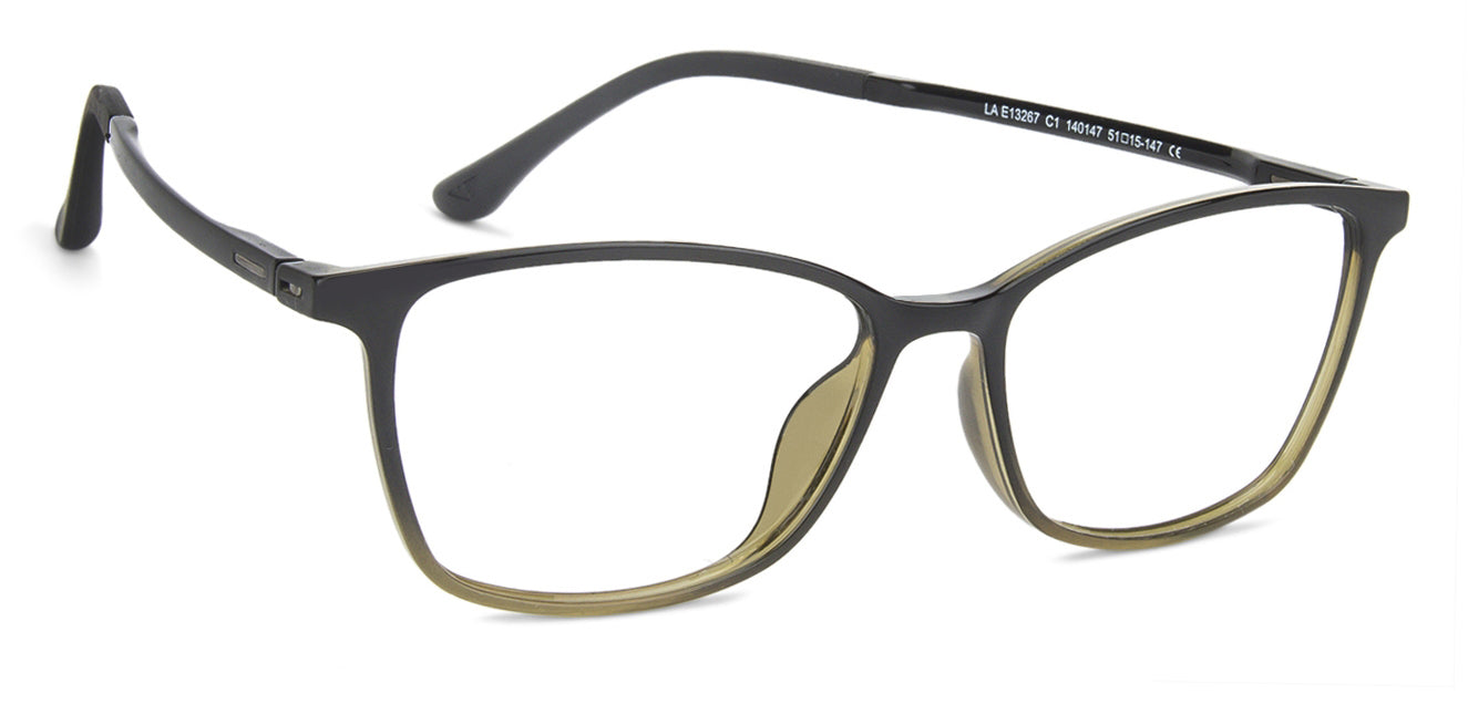 Green Rectangle Full Rim Unisex Eyeglasses by Lenskart Air LA-140147