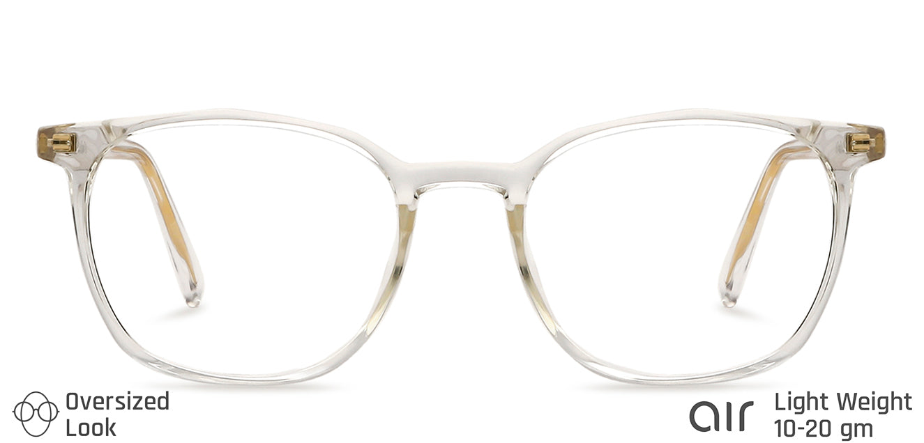 Transparent Wayfarer Full Rim Unisex Eyeglasses by Lenskart Air Computer Glasses-147747