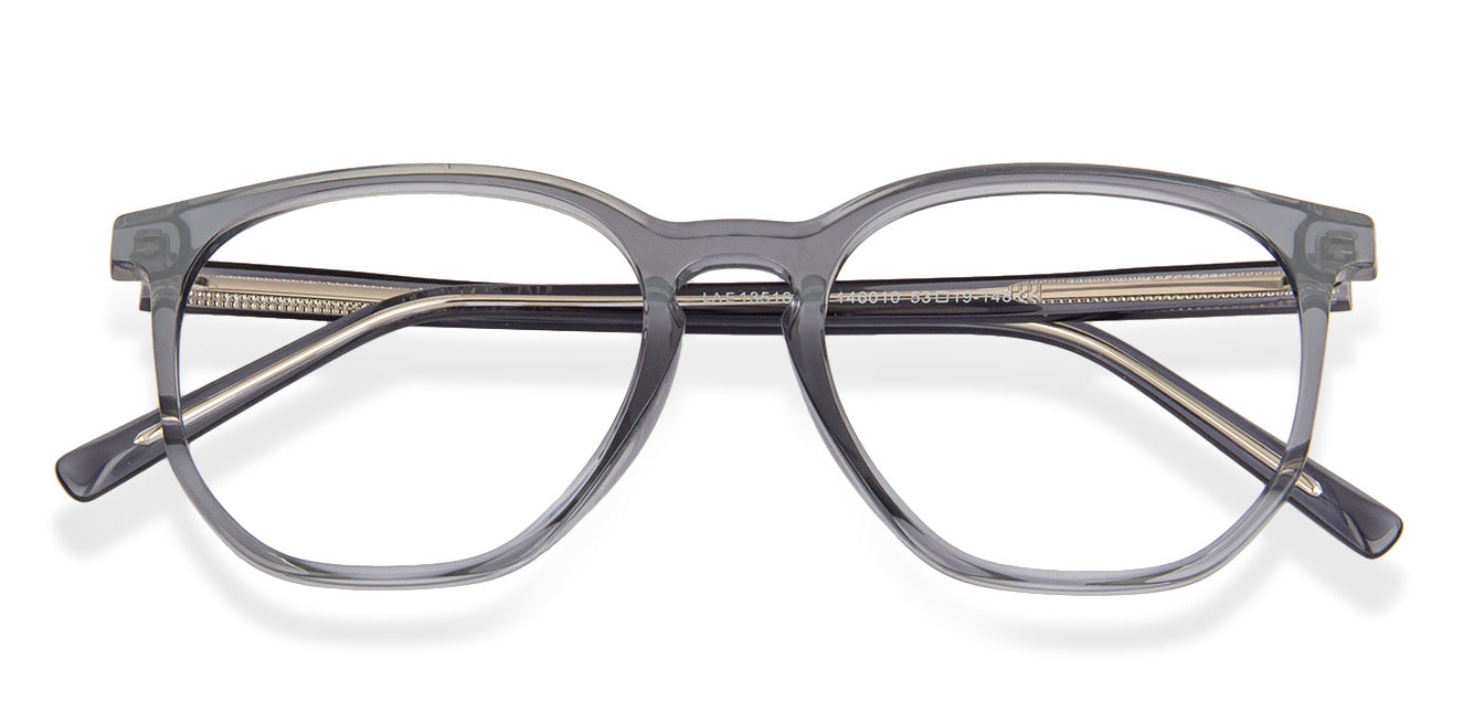 Grey Hexagonal Full Rim Unisex Eyeglasses by Lenskart Air LA-146010