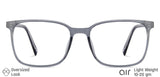 Grey Rectangle Full Rim Unisex Eyeglasses by Lenskart Air Computer Glasses-147740
