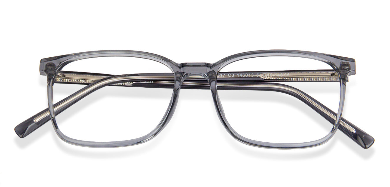 Grey Rectangle Full Rim Unisex Eyeglasses by Lenskart Air Computer Glasses-147740