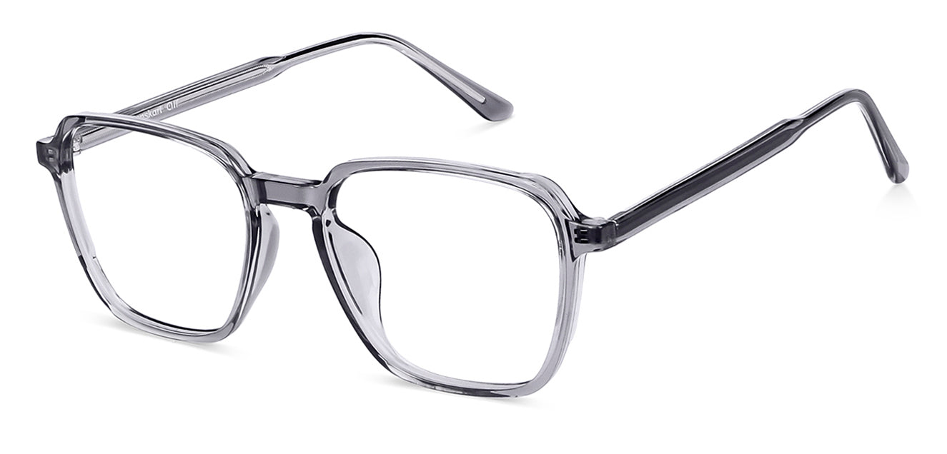 Grey Hexagonal Full Rim Unisex Eyeglasses by Lenskart Air LA-146021