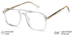 Transparent Square Full Rim Unisex Eyeglasses by Lenskart Air Computer Glasses-148640