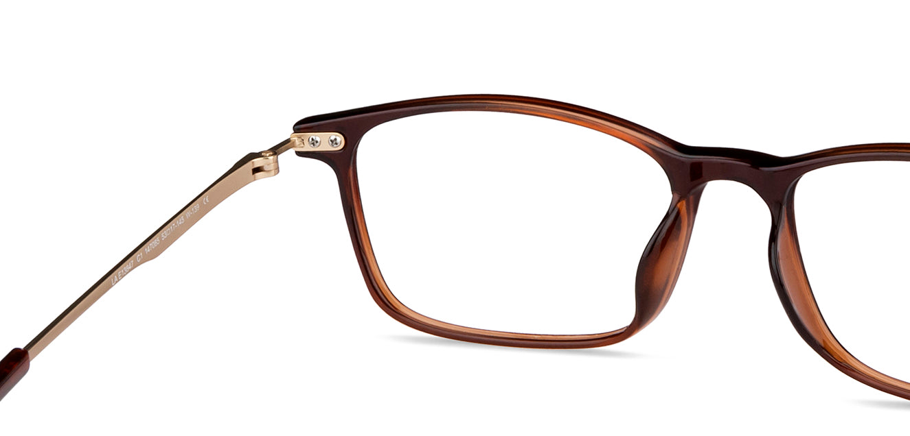 Brown Rectangle Full Rim Unisex Eyeglasses by Lenskart Air-147085