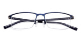 Blue Rectangle Half Rim Unisex Eyeglasses by Lenskart Air-147096