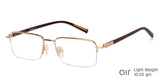 Gold Rectangle Half Rim Unisex Eyeglasses by Lenskart Air-147097