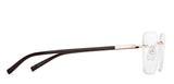 Gold Rectangle Rimless Unisex Eyeglasses by Lenskart Air-147102