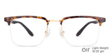 Brown Rectangle Half Rim Unisex Eyeglasses by Lenskart Air-147110