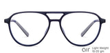 Blue Aviator Full Rim Unisex Eyeglasses by Lenskart Air-147114