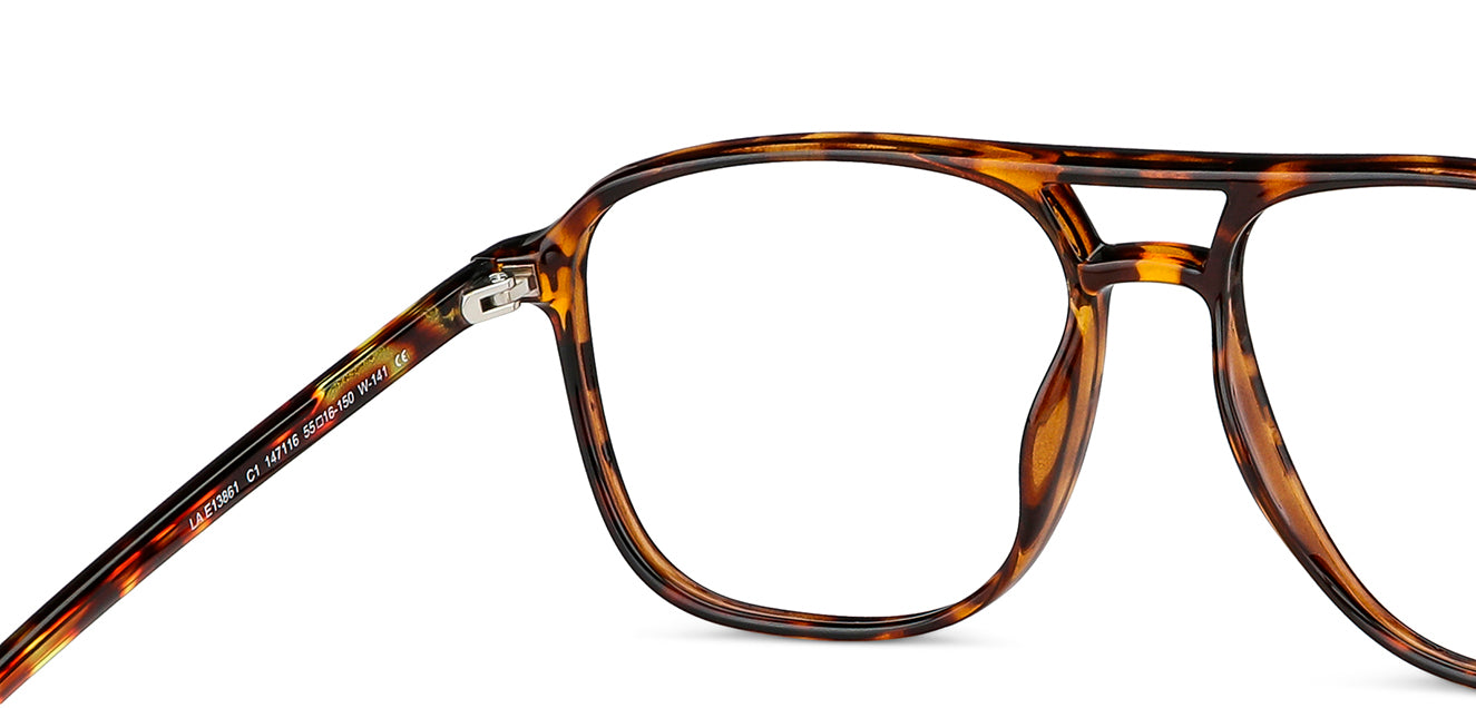 Brown Rectangle Full Rim Unisex Eyeglasses by Lenskart Air-147116