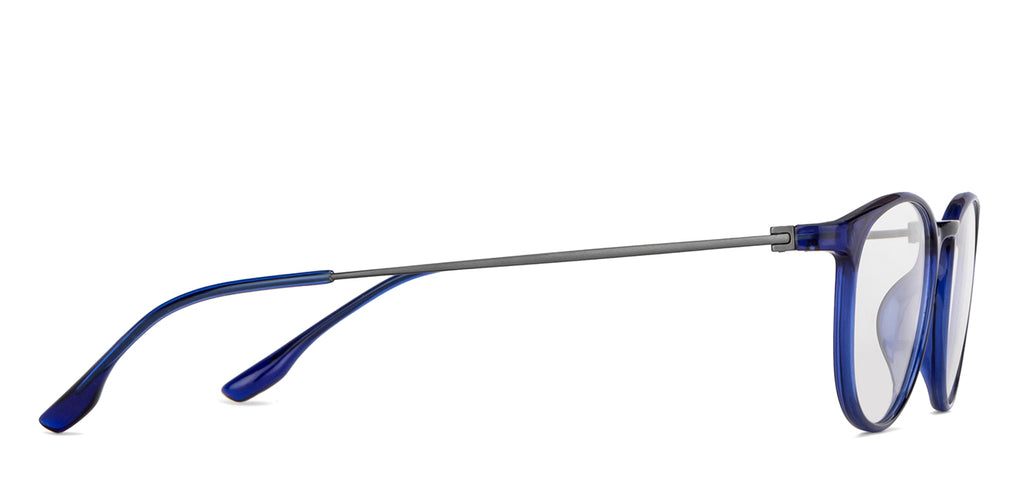 Blue Round Full Rim Unisex Eyeglasses by Lenskart Air-147432