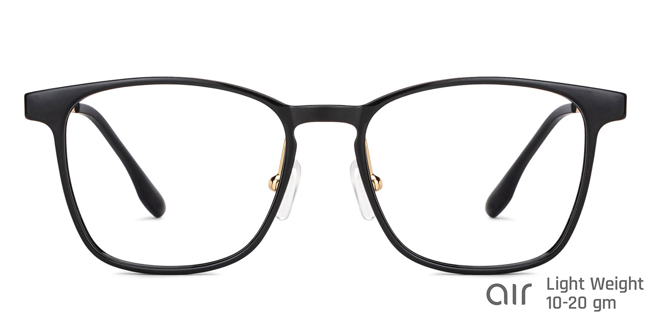 Black Square Full Rim Unisex Eyeglasses by Lenskart Air-147439