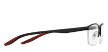 Load image into Gallery viewer, Black Rectangle Half Rim Unisex Eyeglasses by Lenskart Air-147444