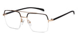 Black Square Half Rim Unisex Eyeglasses by Lenskart Air-148334