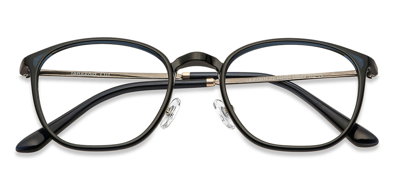 Blue Rectangle Full Rim Unisex Eyeglasses by Lenskart Air Computer Glasses-147784