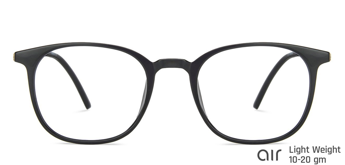 Black Wayfarer Full Rim Unisex Eyeglasses by Lenskart Air-146284