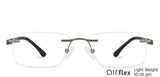 Silver Rectangle Rimless Unisex Eyeglasses by Lenskart Air Computer Glasses-147819