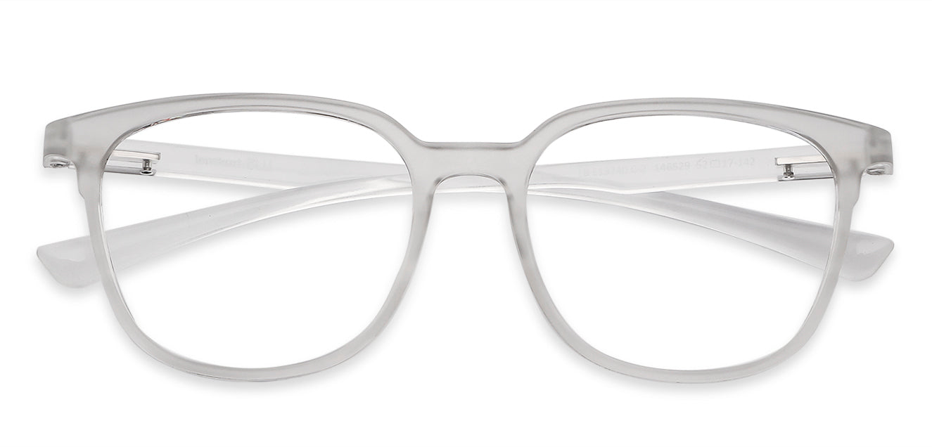Transparent Wayfarer Full Rim Unisex Eyeglasses by Lenskart Blu-146529