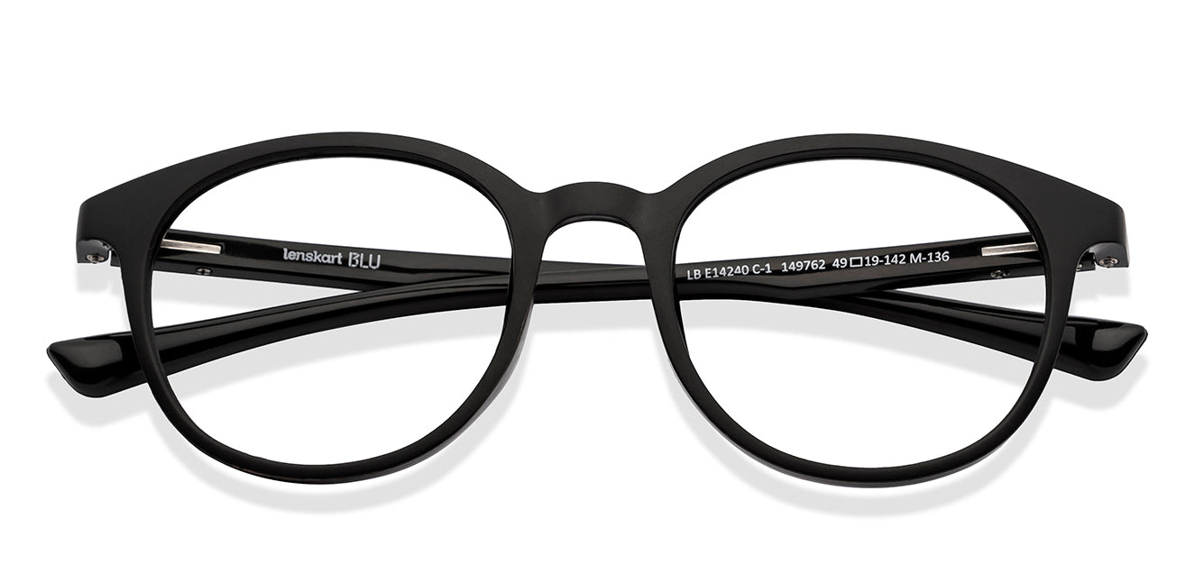 Black Round Full Rim Unisex Eyeglasses by Lenskart Blu-149762