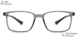 Grey Rectangle Full Rim Unisex Eyeglasses by Lenskart Blu-149765