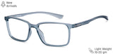 Grey Rectangle Full Rim Unisex Eyeglasses by Lenskart Blu-149766
