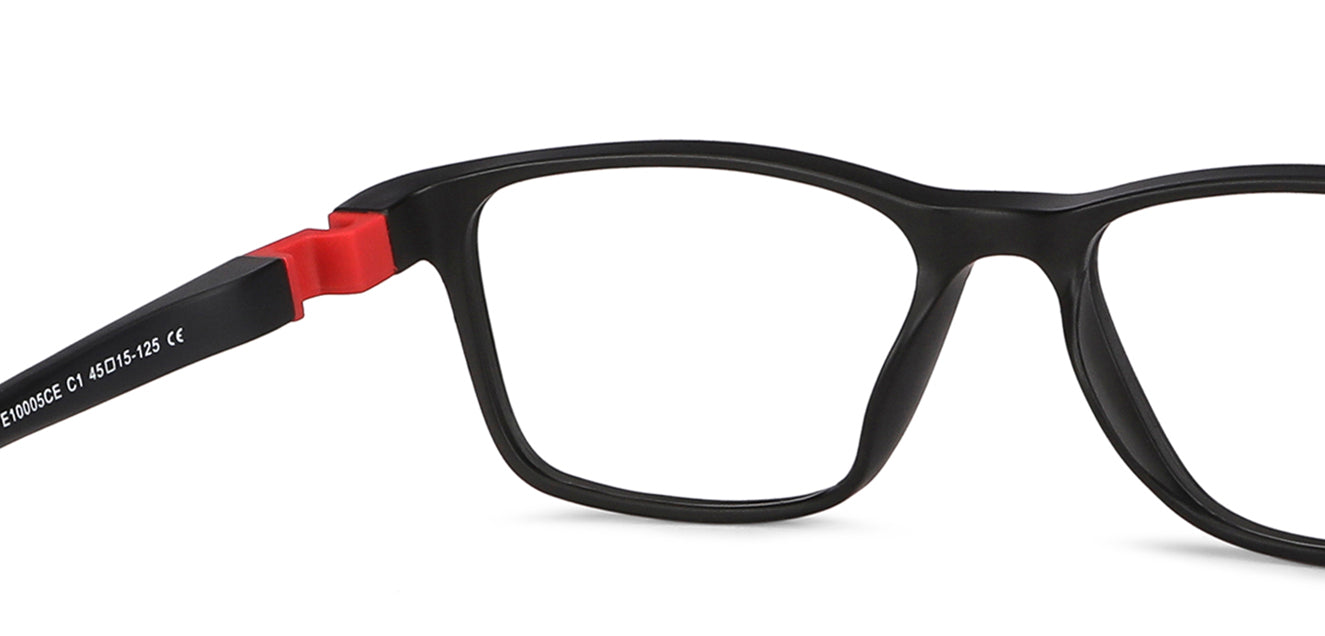 Black Rectangle Full Rim  Kid Eyeglasses by Lenskart Junior-142631