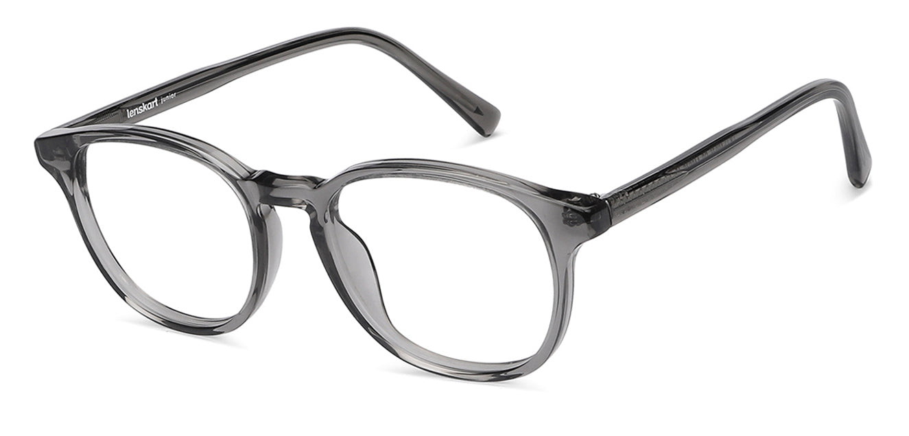 Grey Square Full Rim  Kid Eyeglasses by Lenskart Junior-146676
