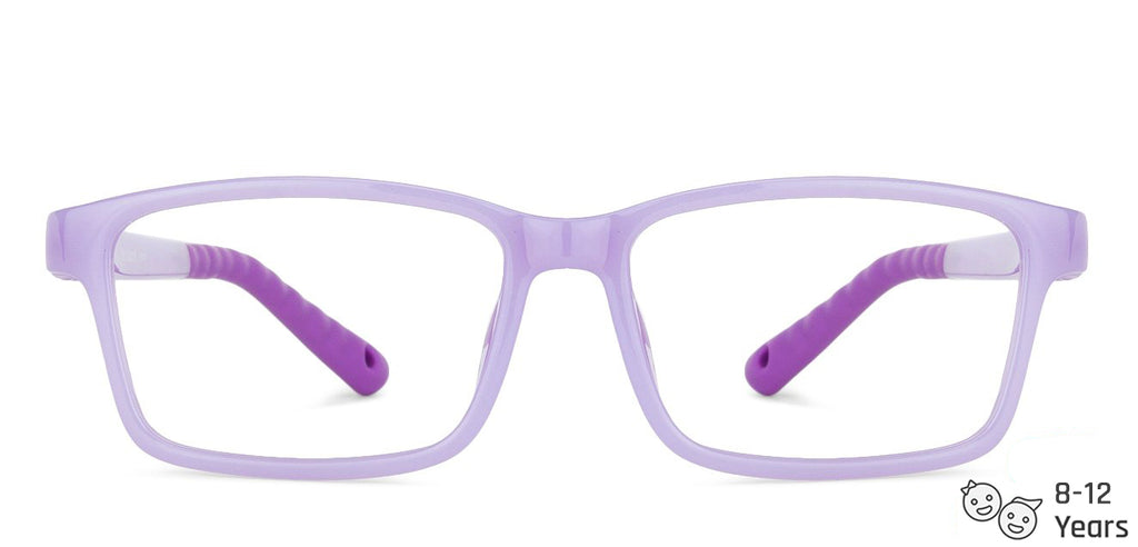 Purple Rectangle Full Rim  Kid Eyeglasses by Lenskart Junior-143255