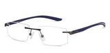 Grey Rectangle Rimless Wide Unisex Eyeglasses by Lenskart Air-136776