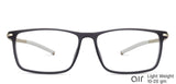 Grey Rectangle Full Rim Unisex Eyeglasses by Lenskart Air Computer Glasses-142879