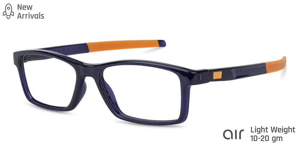 Blue Rectangle Full Rim Unisex Eyeglasses by Lenskart Air Computer Glasses-138130