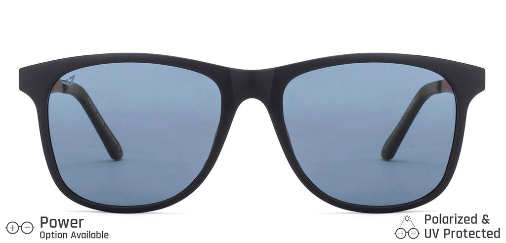 Black Wayfarer Full Rim Unisex Sunglasses by Vincent Chase Polarized-130848