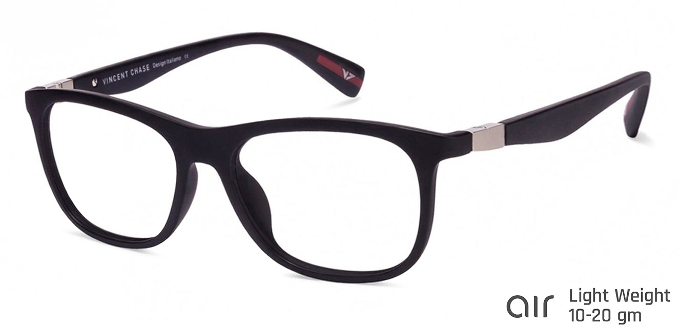 Black Wayfarer Full Rim Unisex Eyeglasses by Lenskart Air Computer Glasses-133537