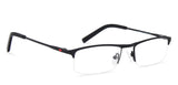 Black Rectangle Half Rim Narrow Unisex Eyeglasses by Vincent Chase-140393