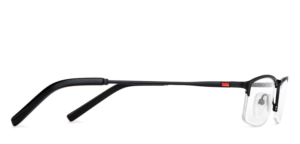 Black Rectangle Half Rim Unisex Eyeglasses by Vincent Chase-147947