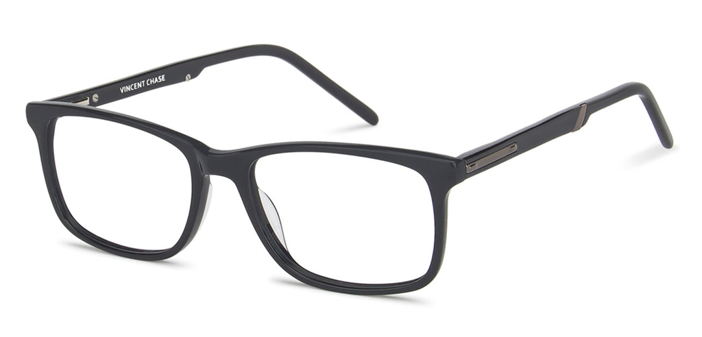 Grey Rectangle Full Rim Unisex Eyeglasses by Vincent Chase-142845