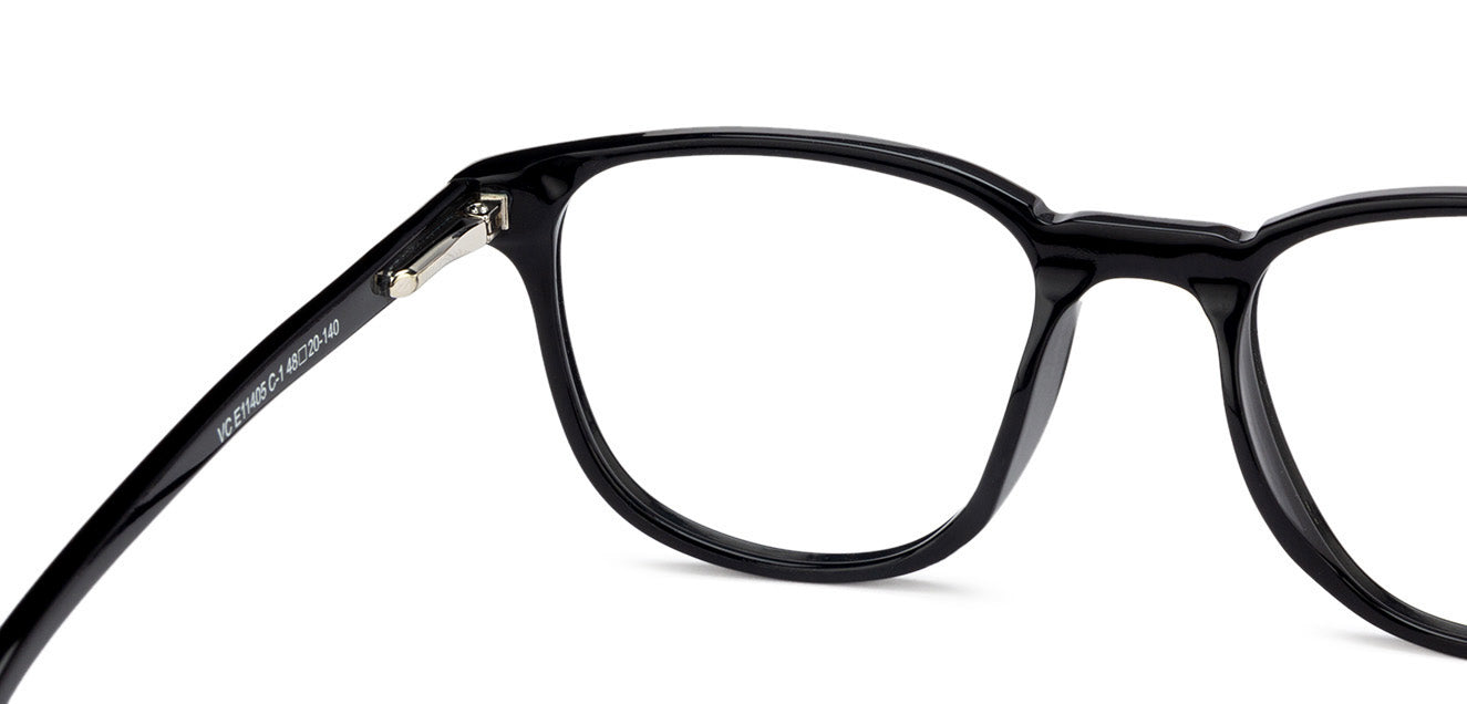 Black Wayfarer Full Rim Unisex Eyeglasses by Vincent Chase Online-129966