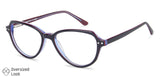 Blue Geometric Full Rim Women Eyeglasses by Vincent Chase VC-142499