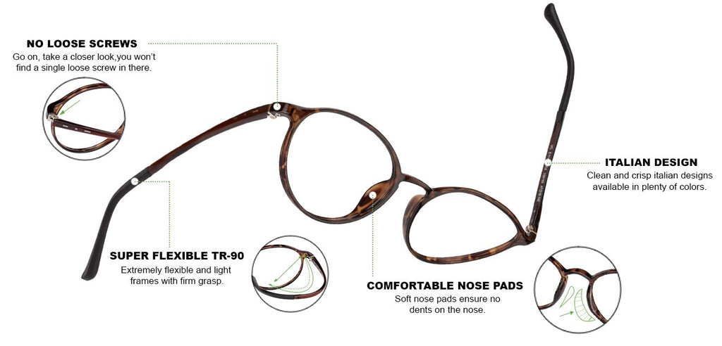 Brown Round Full Rim Unisex Eyeglasses by Lenskart Air Computer Glasses-142731
