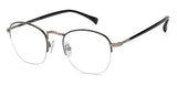 Black Round Half Rim Medium Unisex Eyeglasses by Vincent Chase-140392