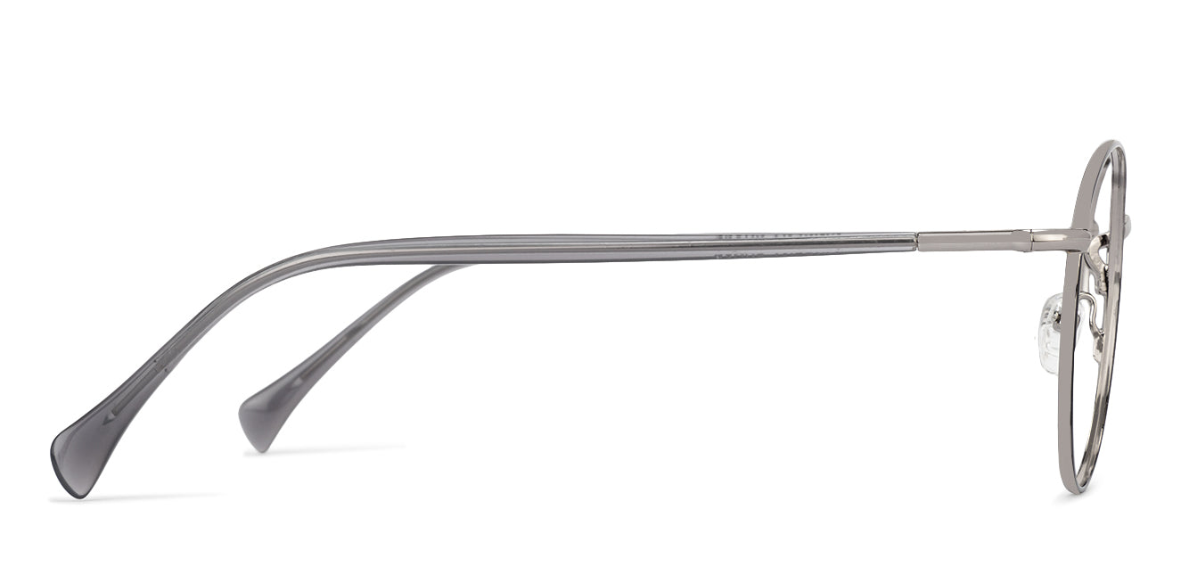 Gunmetal Round Full Rim Unisex Eyeglasses by Vincent Chase-130659