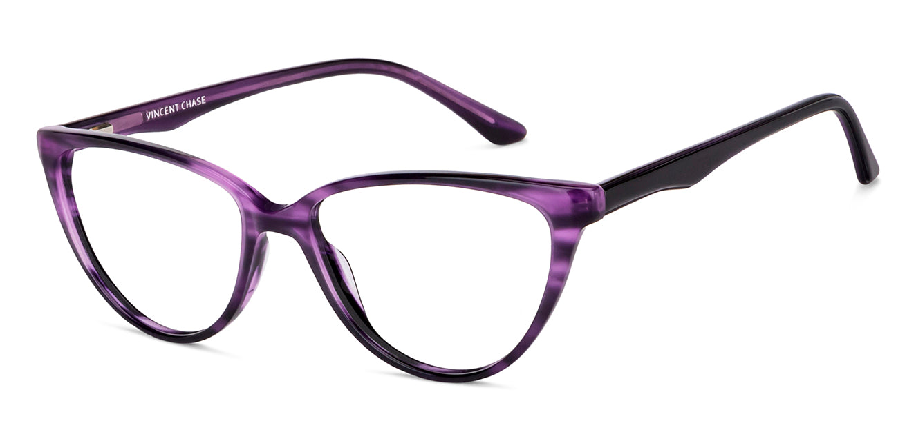 Purple Cat Eye Full Rim Women Eyeglasses by Vincent Chase-149315
