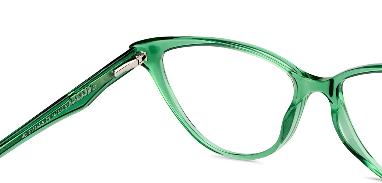 Green Cat Eye Full Rim Unisex Eyeglasses by Vincent Chase-147858