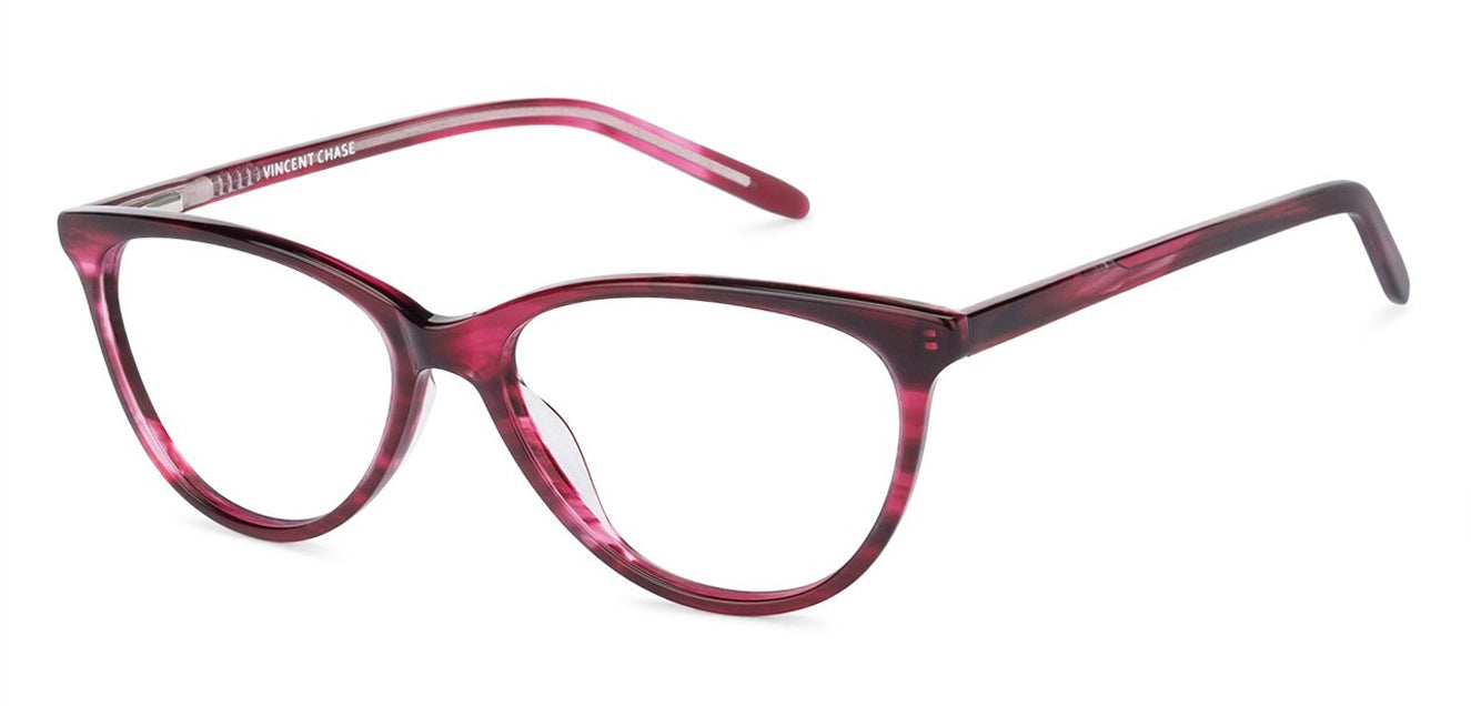 Pink Cat Eye Full Rim Narrow Women Eyeglasses by Vincent Chase-131518